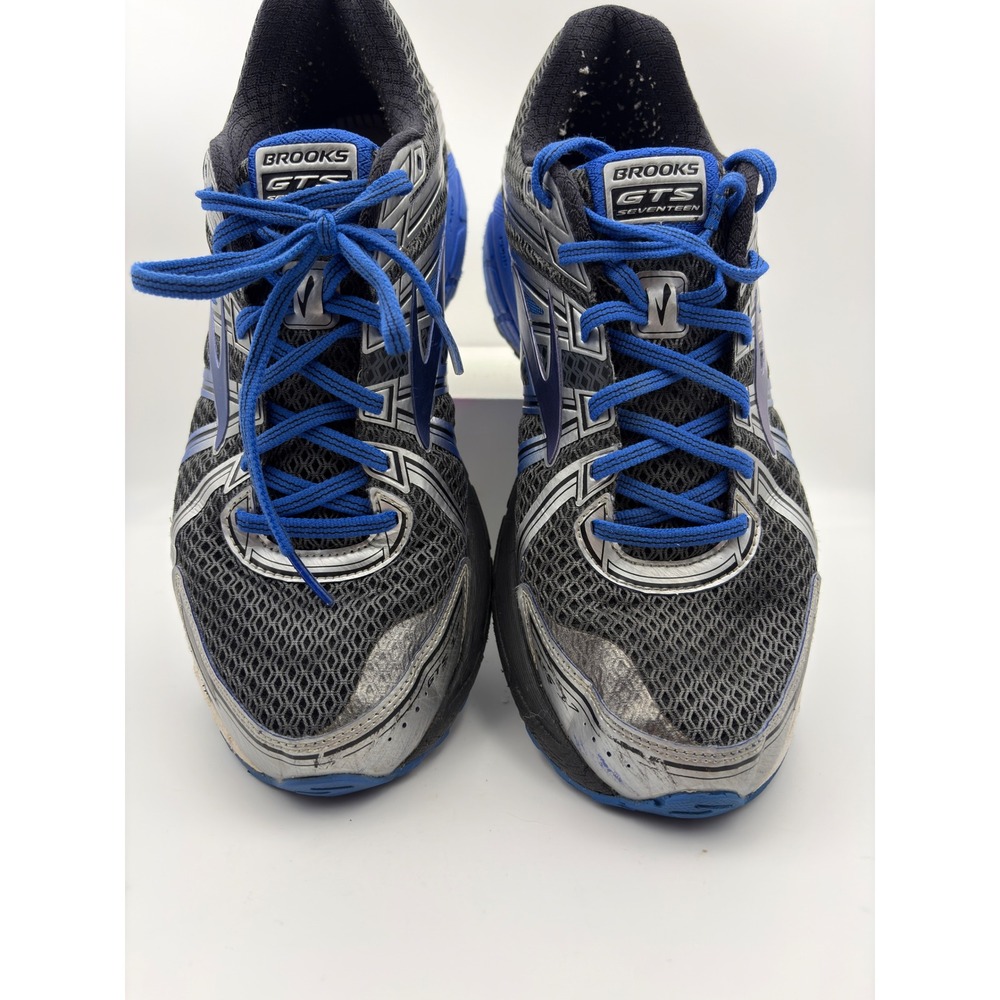 Brooks Adrenaline GTS 17 Mens Running Shoes Grey Blue Silver 1102411D017 Size 12 - Picture 3 of 7